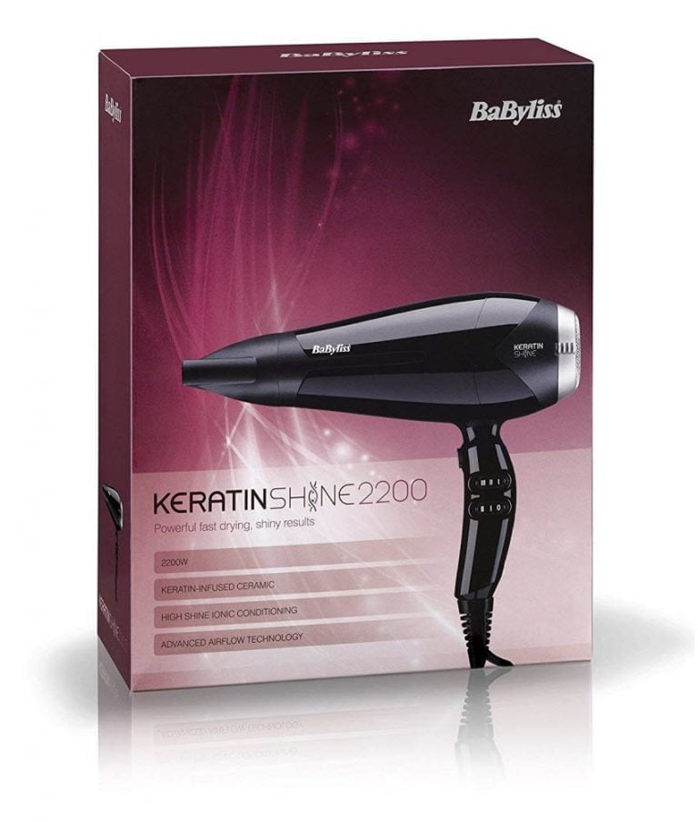 BaByliss 2200W Keratin Shine Hair Dryer.