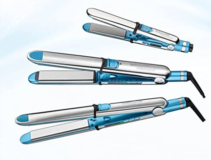 BaByliss Pro Hair Straightener Blue and Silver flat iron