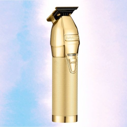 GoldFX trimmer close-up — titanium T-blade